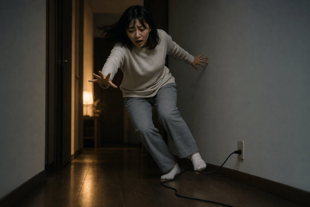 つまずく