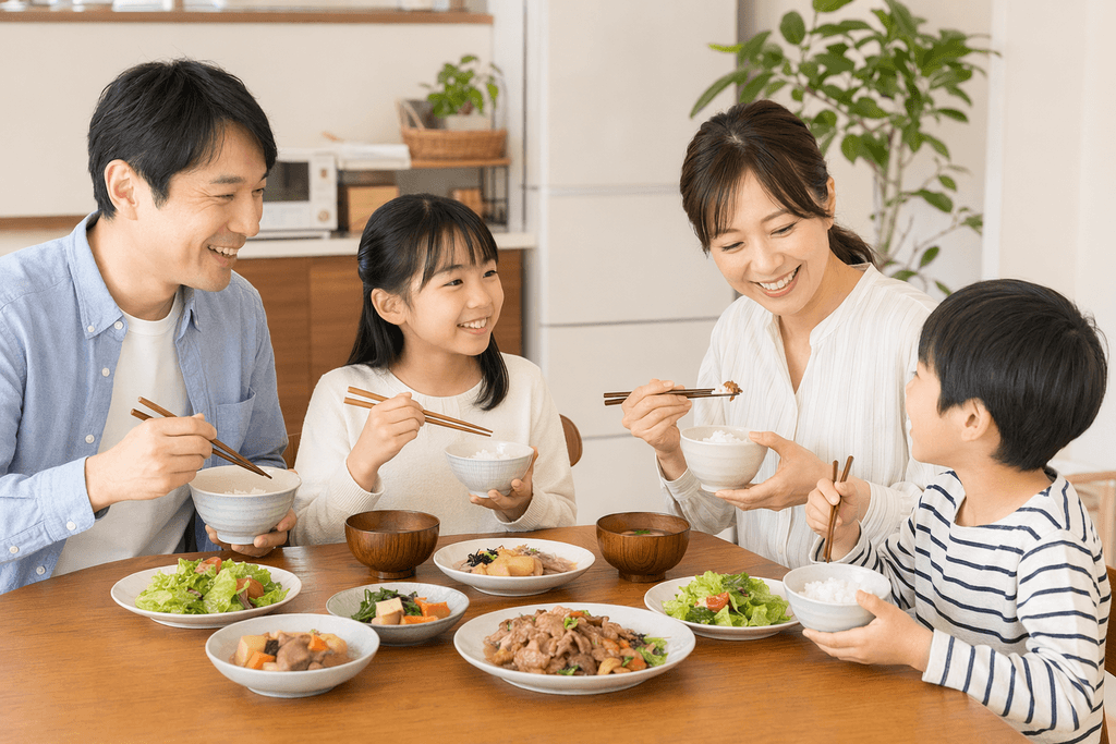 食事する