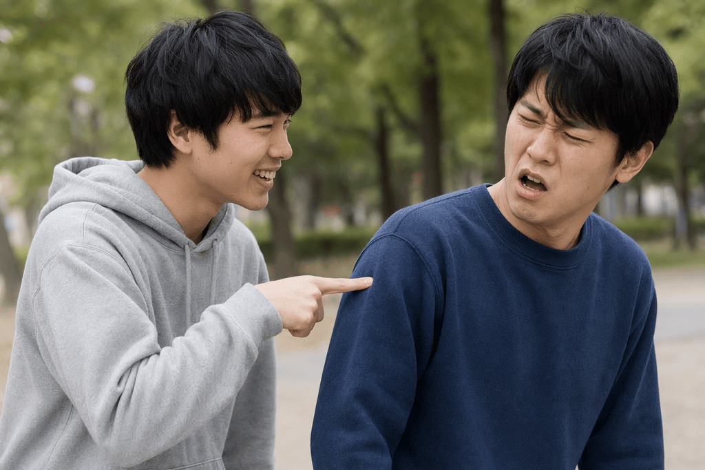 突く