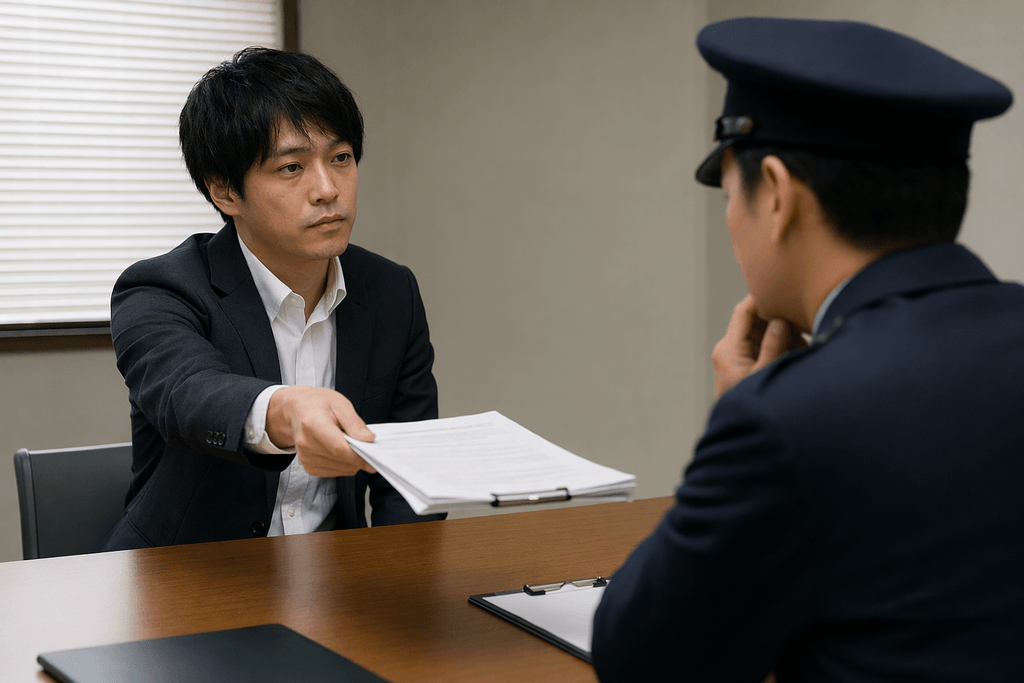 差し出す