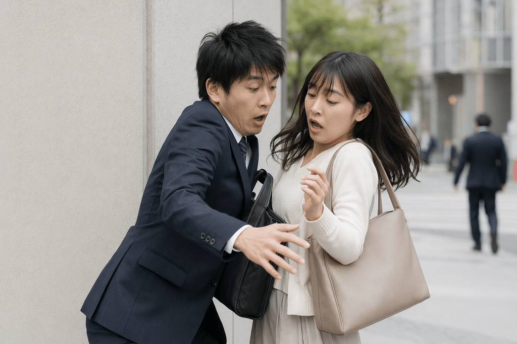 ぶつかる