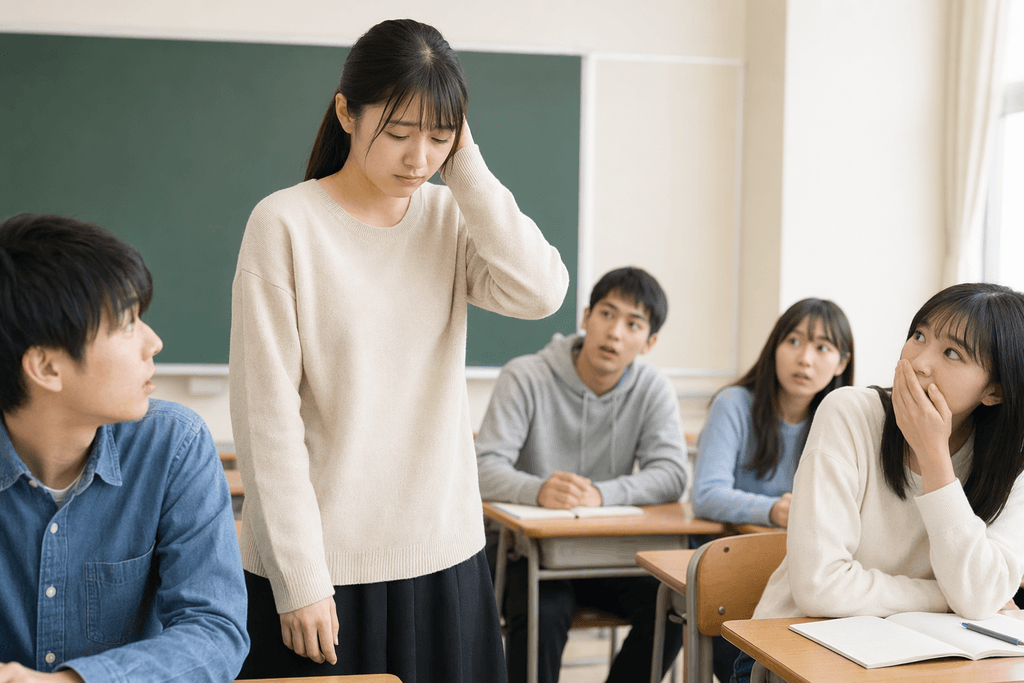 きまり悪い