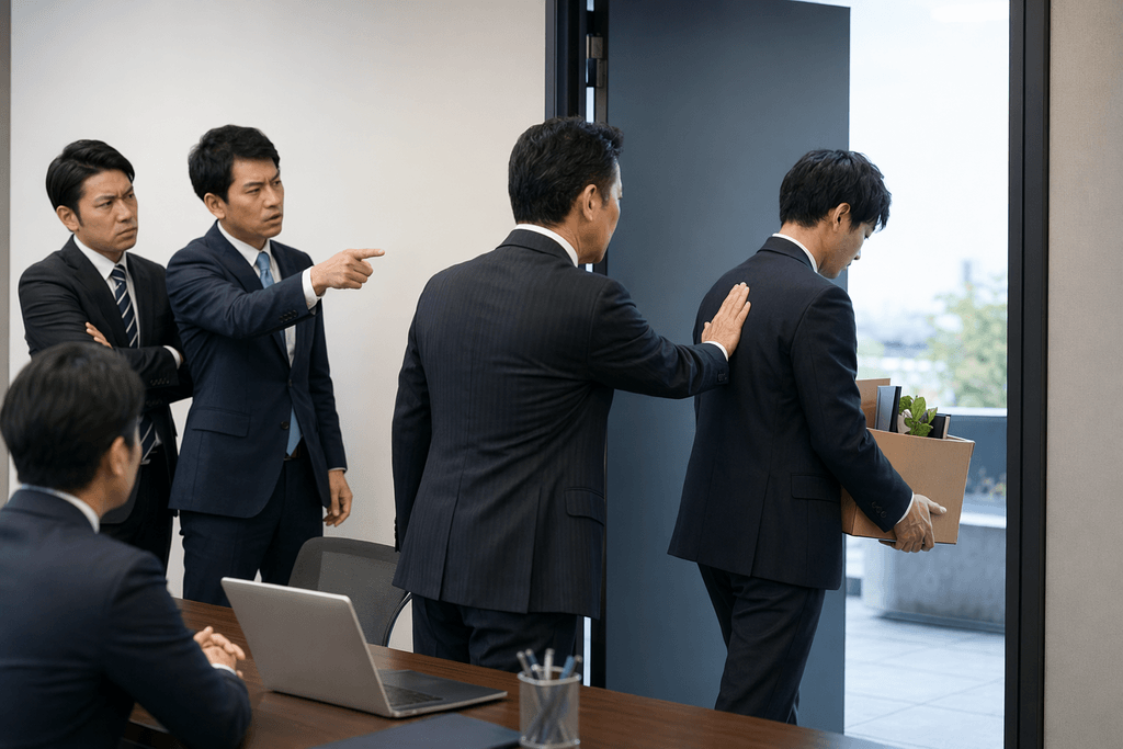 追い出す