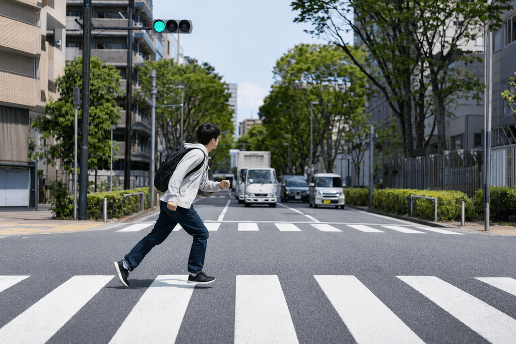 横切る