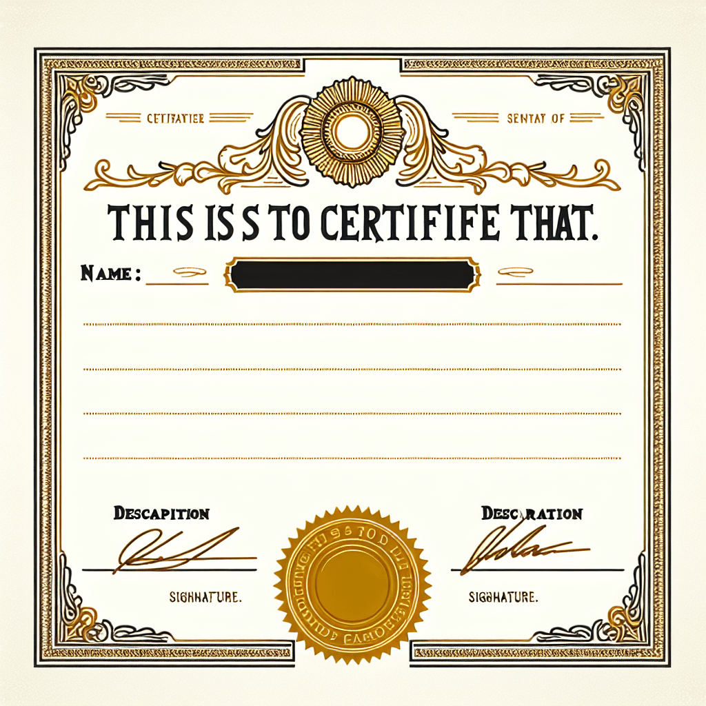 certificate