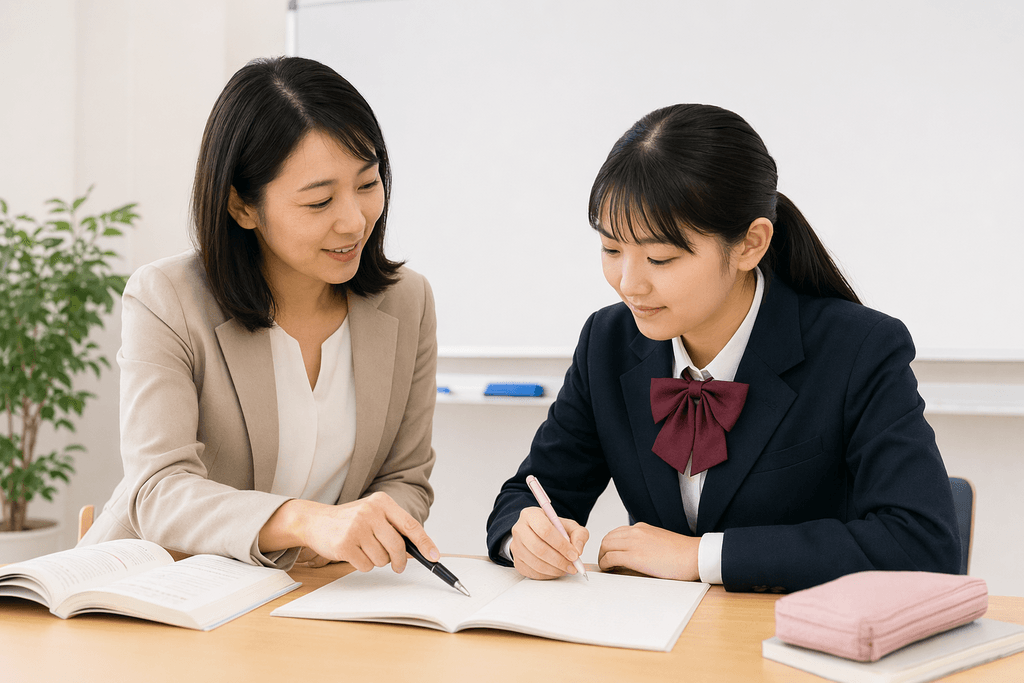 教える