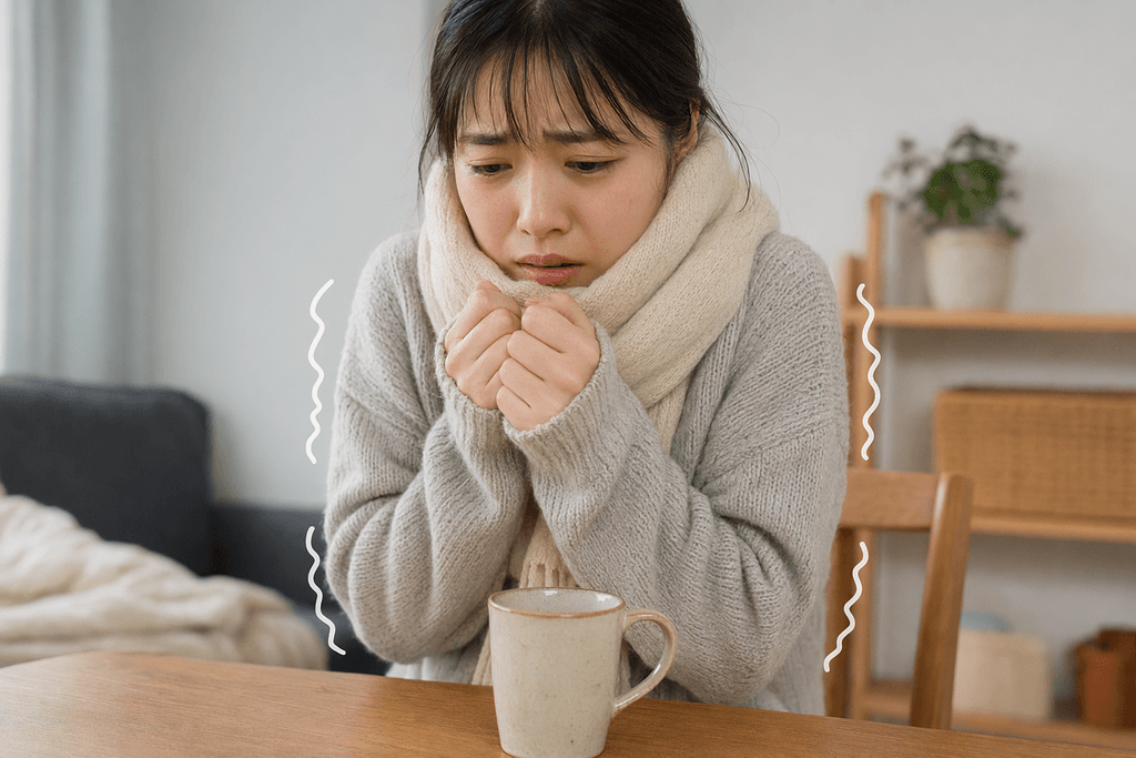 震える