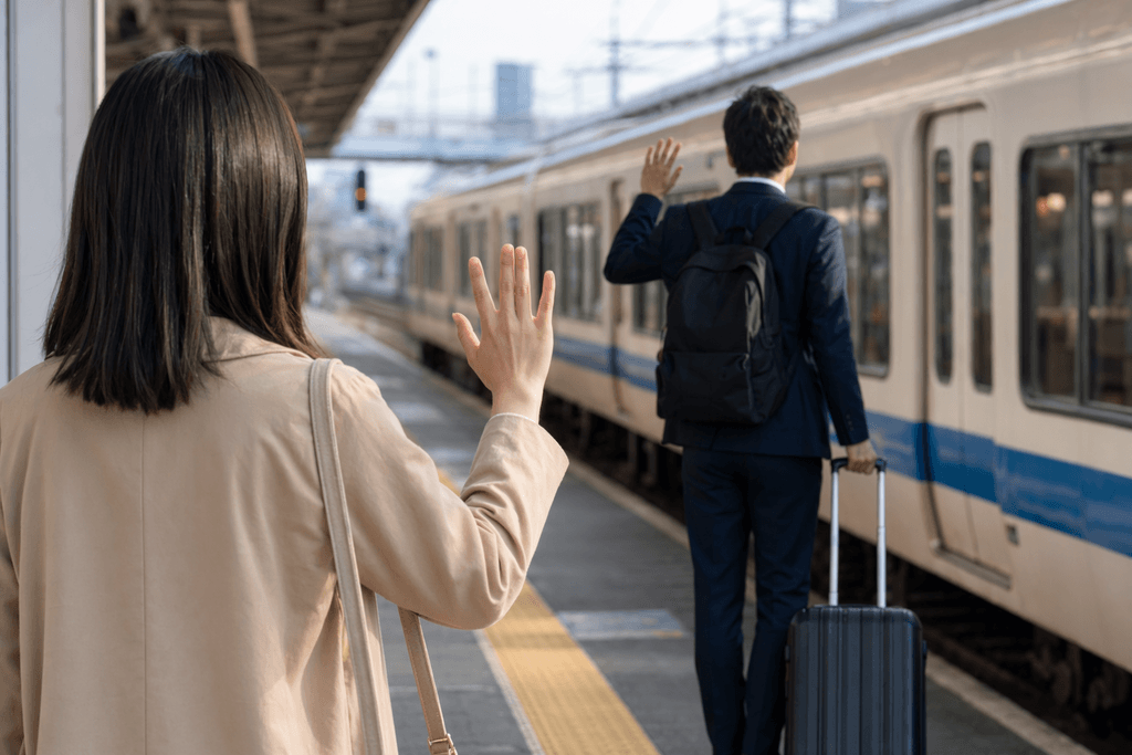 見送る